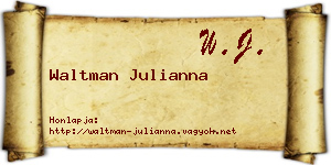 Waltman Julianna névjegykártya